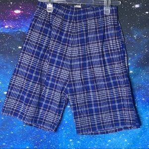 Expressions- Blue Plaid Shorts size 14